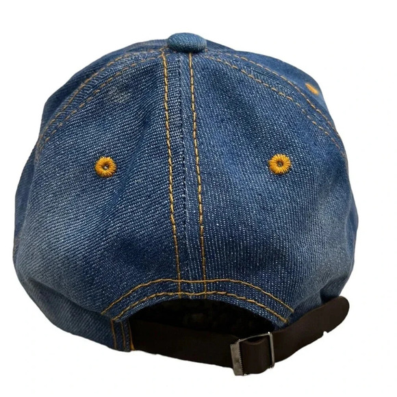 Jeweled US Flag Denim Baseball Hat - Picture 4 of 7